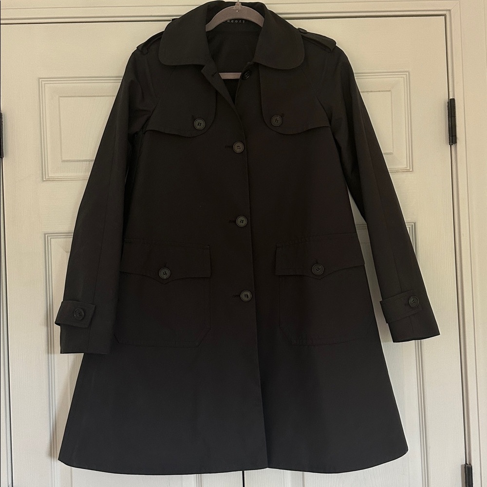 Theory Classic Black Trench XS